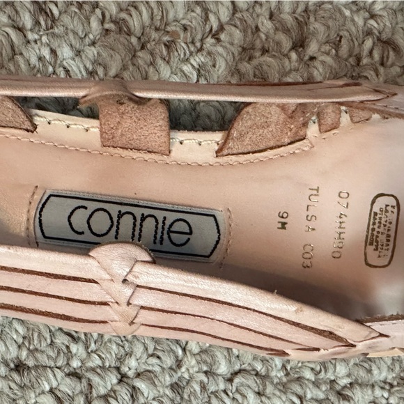 Connie Pink Woven Leather Flats - Picture 4 of 6